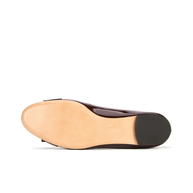 FERRAGAMO Vara Casual Single Shoes Women's Burgundy-4
