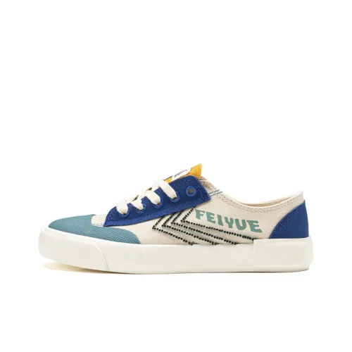 Feiyue Canvas Shoes Unisex Low-Top White/Green