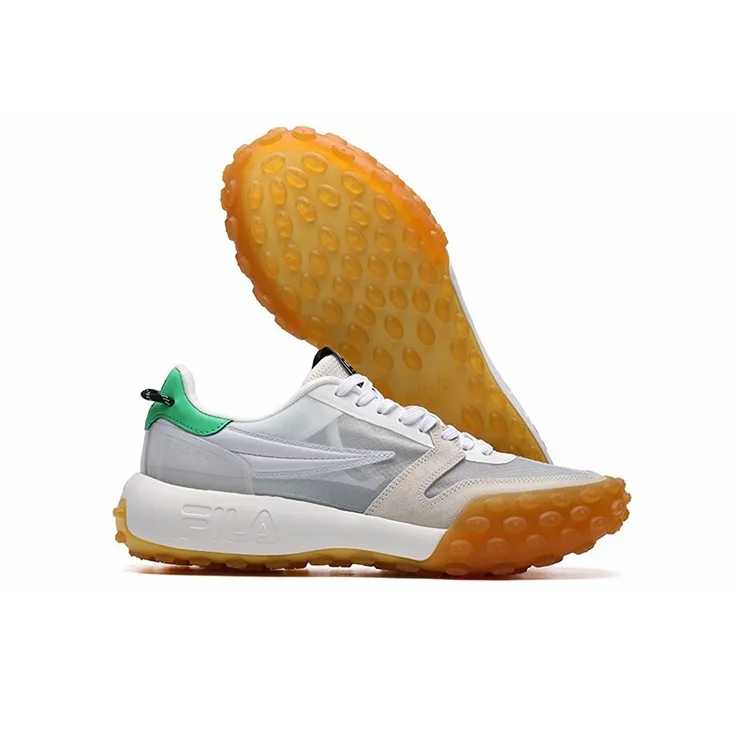 FILA Gara Slip Resistant Cushioning Wear Resistant Breathable Low Top Chunky Sneakers Men's Early Snow-5