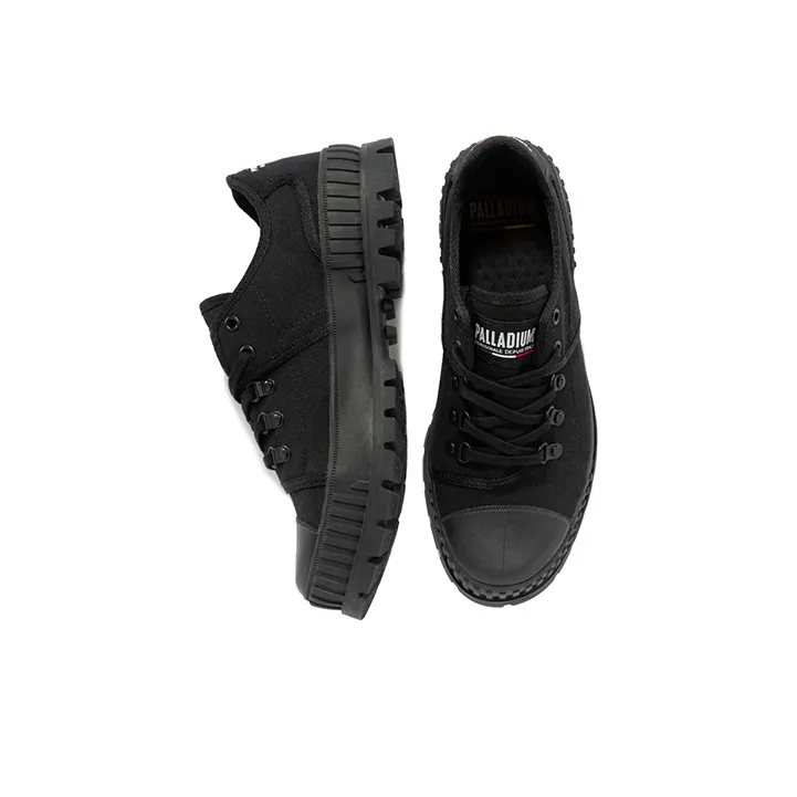 Palladium Canvas Shoes Unisex Low Top Black-3