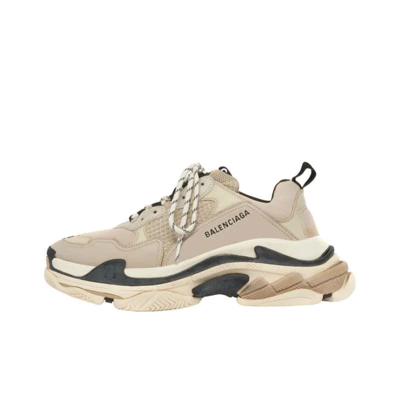 Balenciaga Triple S Daddy Shoes Beige/Black Women's-0