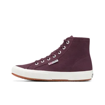 SUPERGA Anti-Slip Wear-Resistant High-Top Canvas Shoes Unisex Burgundy