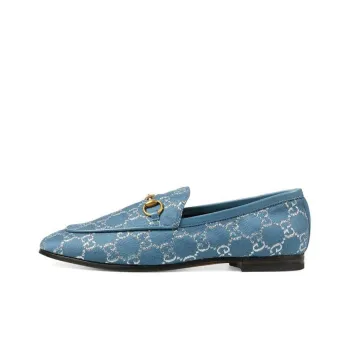 GUCCI Jordaan Loafers Women's Blue