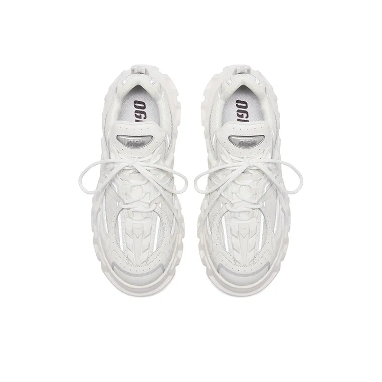 OGR Mecha Heavy Gravity Collection Chunky Sneakers Unisex Glazed White-3