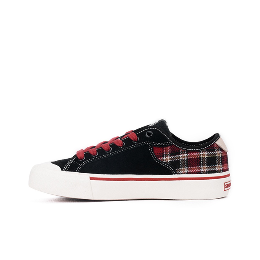 SEW BY SOU Canvas Shoes Unisex Low-Top Red Black Plaid US M