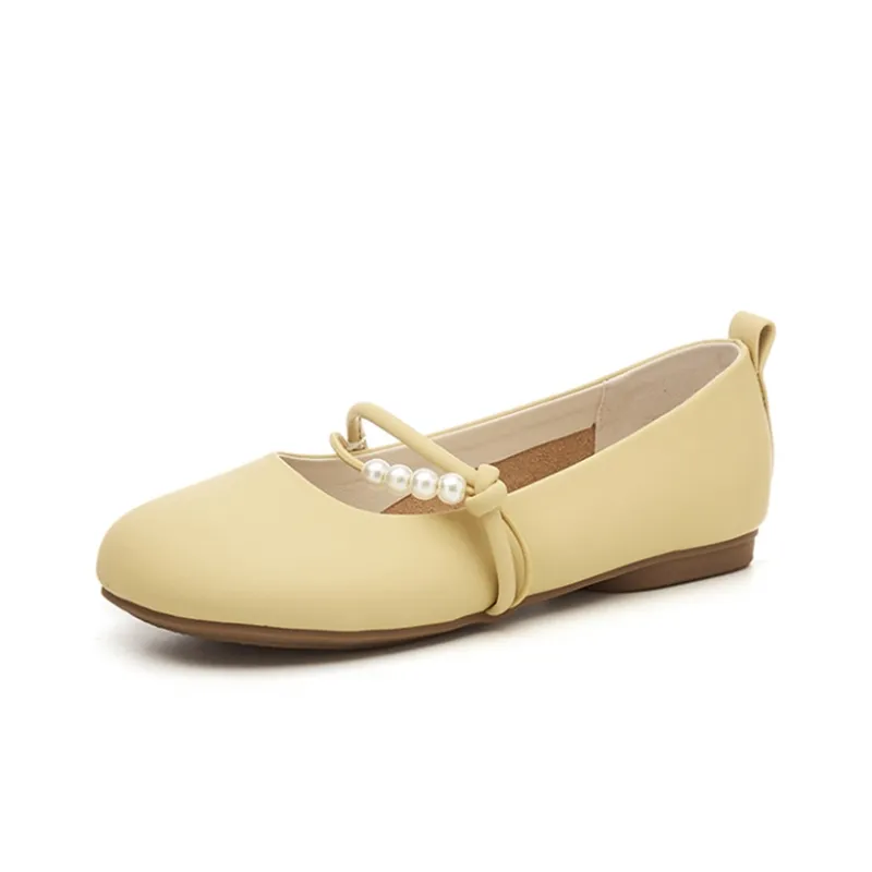 DAPHNE Casual Single Shoes Women's White Yellow-4