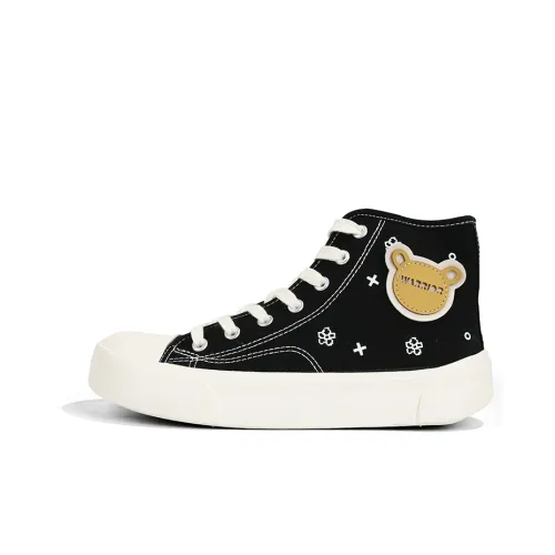 WARRIOR Canvas Shoes Women's High-Top Black