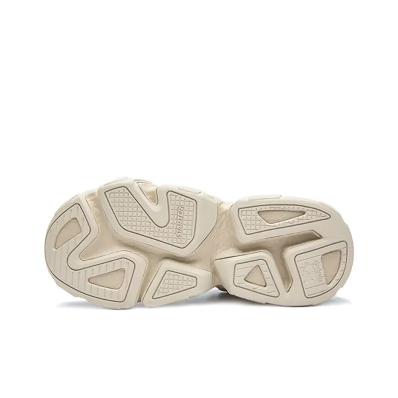 STARTER Rock Formation Series Anti Slip Wear Resistant Low Top Chunky Sneakers Women's Beige-4