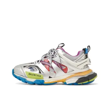 Balenciaga Track Leather Free White Silver Multi