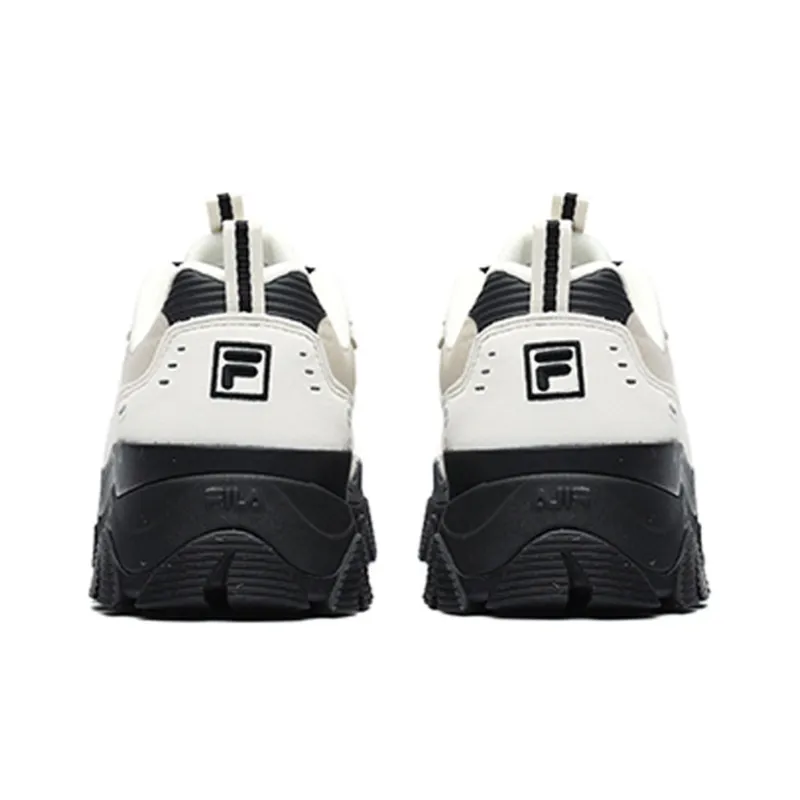 FILA HIKE Cushioning Low Top Chunky Sneakers Women's Black White-3
