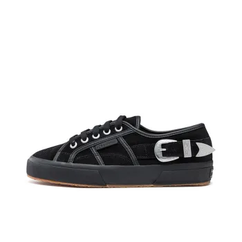 SUPERGA Anti Slip Wear Resistant Low Top Canvas Shoes Women's Black