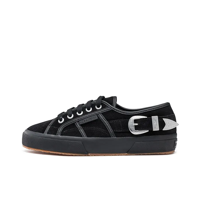 SUPERGA Anti Slip Wear Resistant Low Top Canvas Shoes Women's Black-0