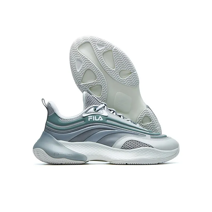 FILA FUSION Ray 2 Cushioned Slip Resistant Abrasion Resistant Breathable Low Top Chunky Sneakers Men's Iceberg Green-4