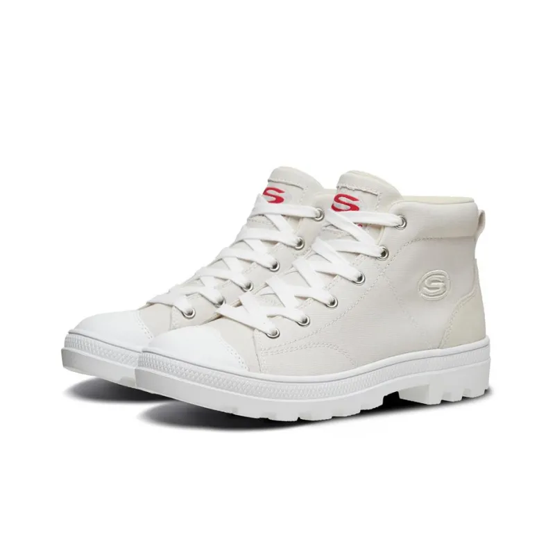 Skechers Roadies High Top Canvas Shoes White Women's-2