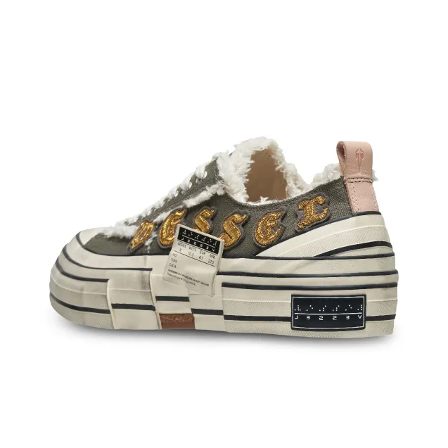 VESSEL Durable Breathable Low Top Canvas Shoes Unisex Green-4