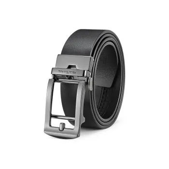 FAIRWHALE Automatic Buckle Genuine Leather Genuine Leather Belts Men's Width 3.5CM