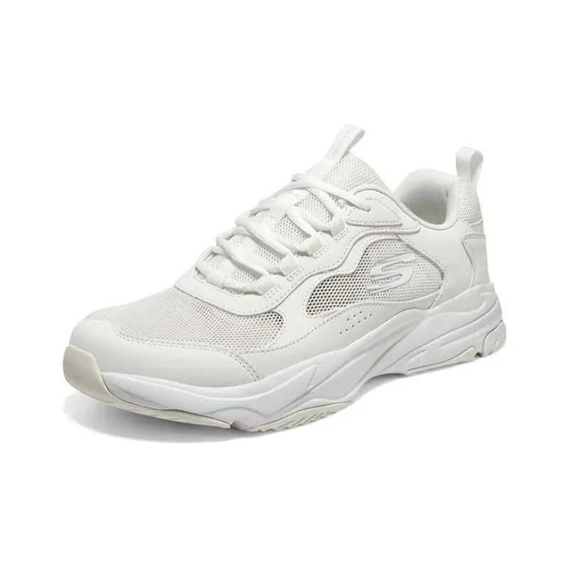 Skechers D'LITES 4.0 Arizin Cushioning Anti Slip And Wear Resistant Low Top Chunky Sneakers Men's White-1