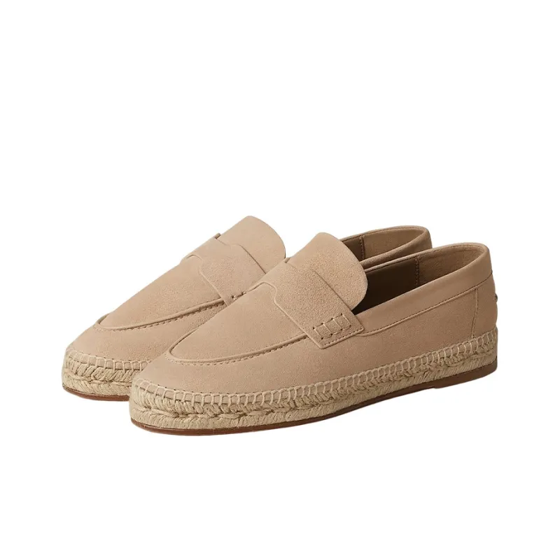 HERMES Trip Flat Shoes Women's Nude-2