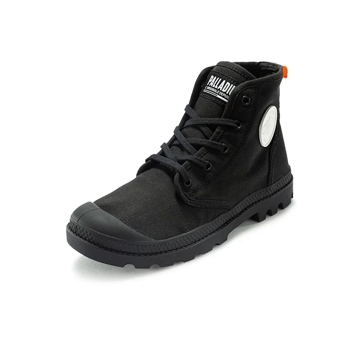 Palladium Pampa Hi Twill Wear Resistant Slip Resistant Cushioning High Top Canvas Shoes Women's Black-1