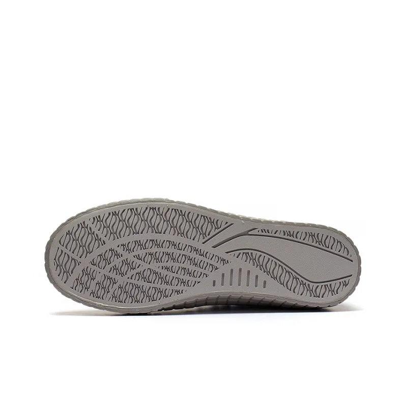 LiNing High Top Canvas Shoes Men's Snow Gray-4