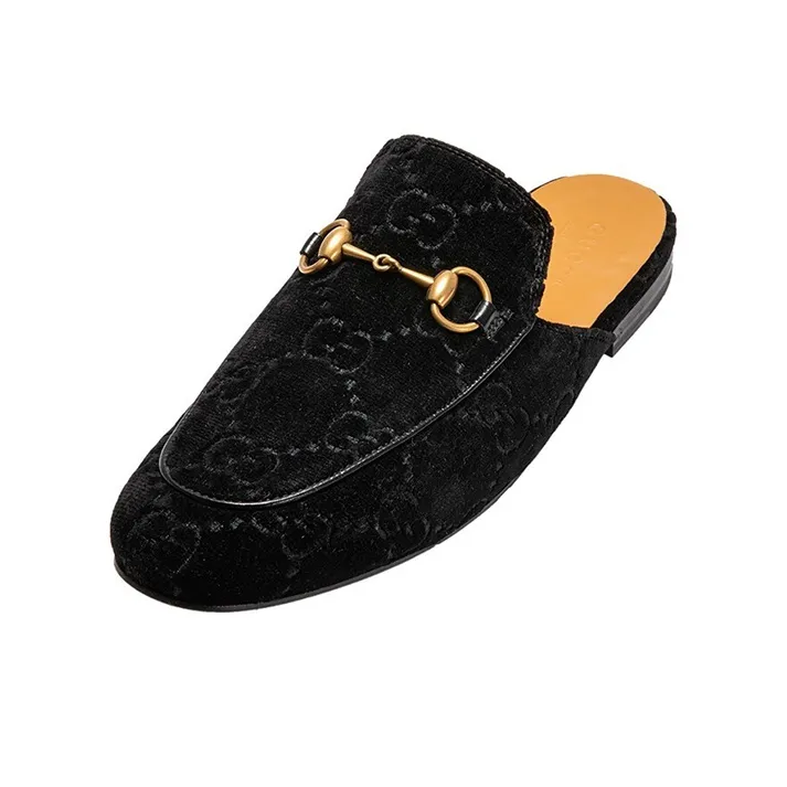 GUCCI Princetown Flat 'Black Velvet' Men's-2