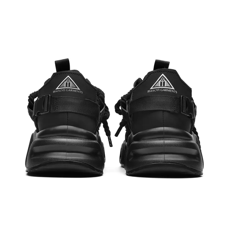 Masongarments Storm 1 Height Increasing Wear-Resistant Low-Top Chunky Sneakers Unisex Black-5