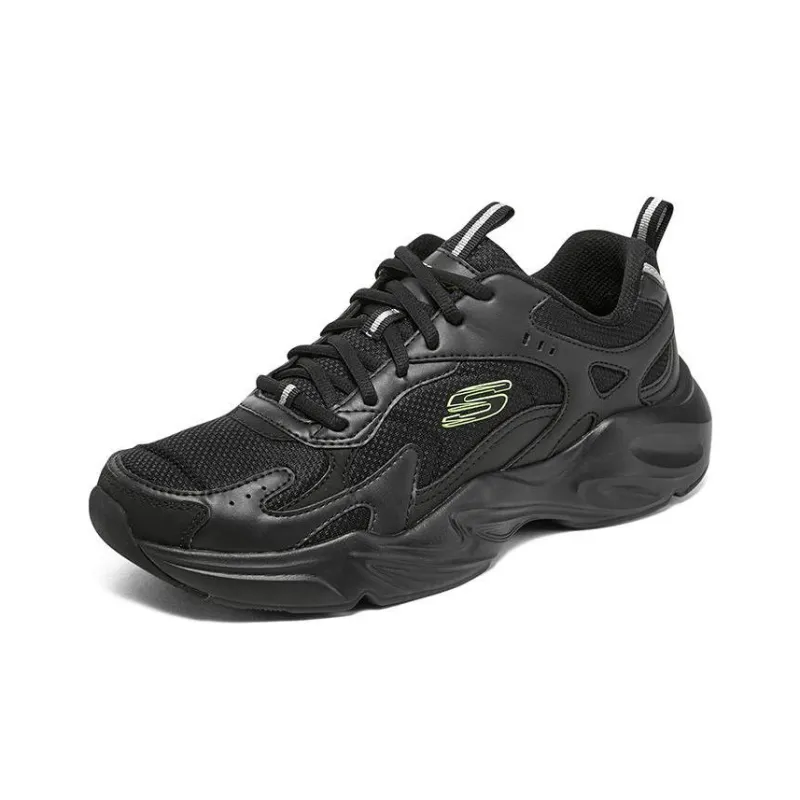 Skechers Stamina Airy D'LITES Abrasion Resistant Cushioning Breathable Low Top Chunky Sneakers Men's Black-2