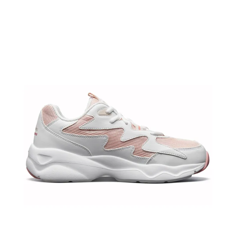 Skechers D'LITES Series Cushioning Anti Slip And Wear Resistant Low Top Chunky Sneakers Women's White-1