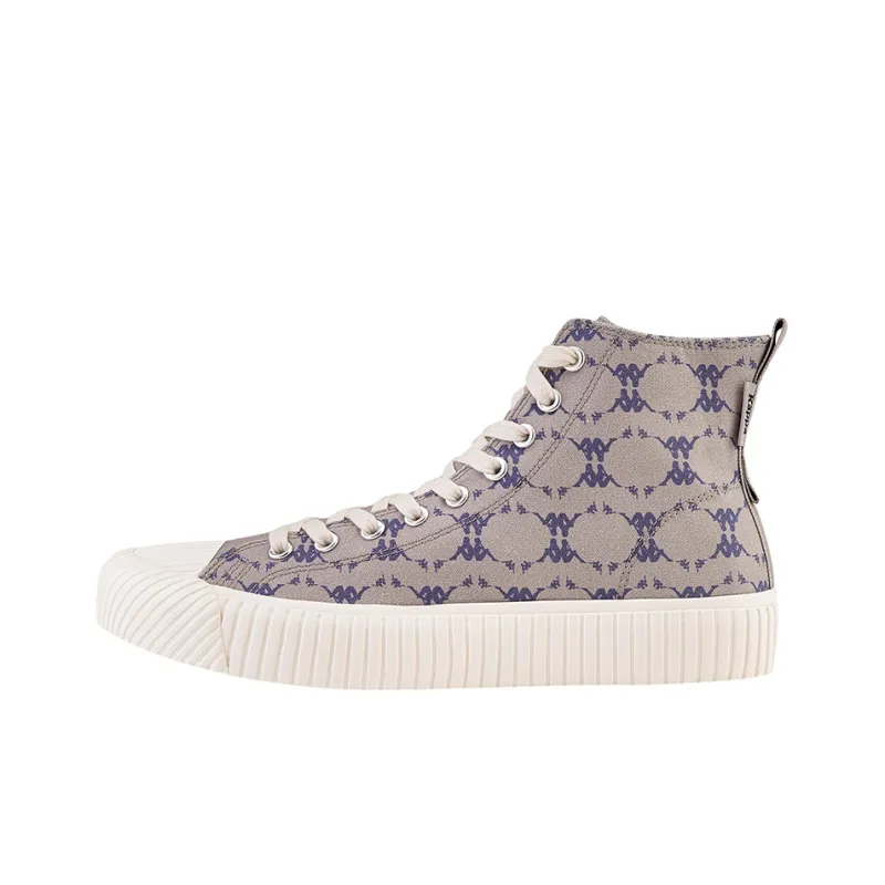 Kappa Wear-Resistant Breathable Coverage High-Top Canvas Shoes Unisex Volcanic Gray-0