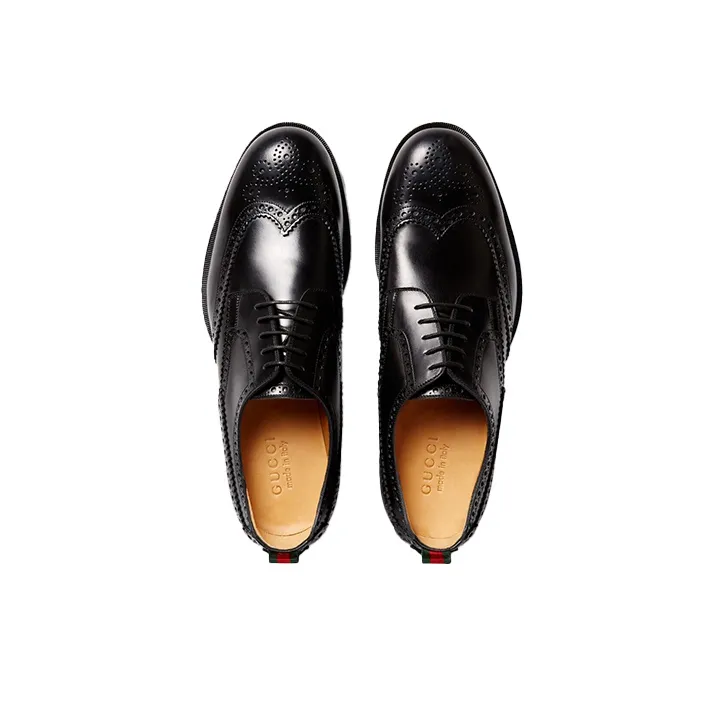 GUCCI Dress Shoes Men Low Top Black-2