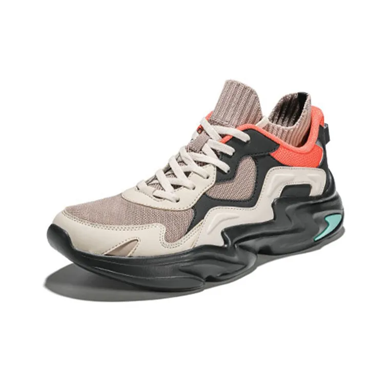 361° Chunky Sneakers Men Low-Top Linen Gray-2
