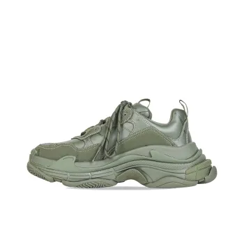 Balenciaga All Over Logo Triple S Green Black