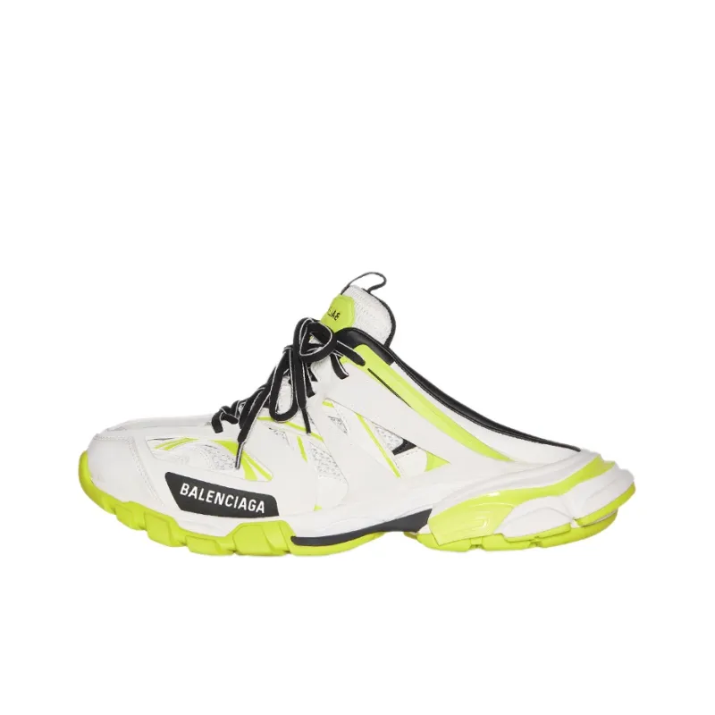 Balenciaga Track Flat Shoes Women's White Yellow-0