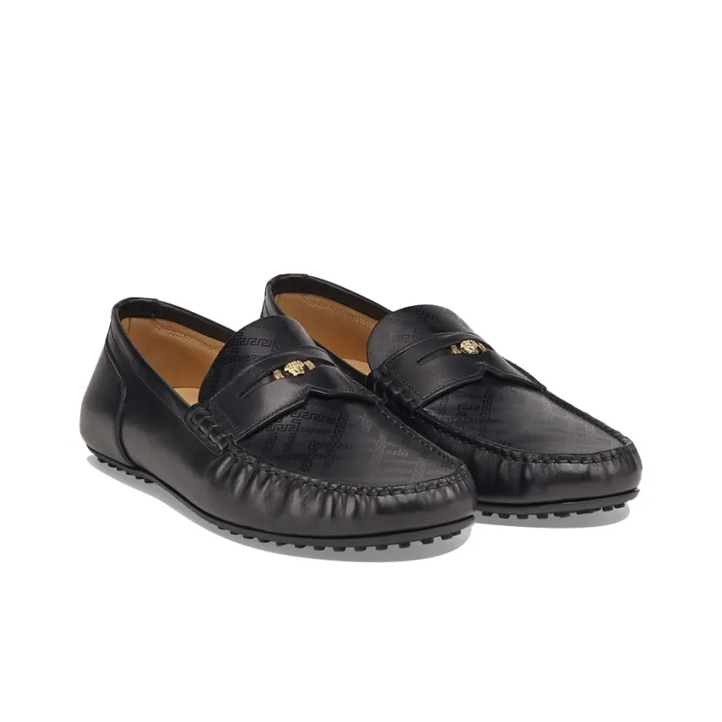 VERSACE Greca Argyle Women's Casual Shoes Men's Black-2