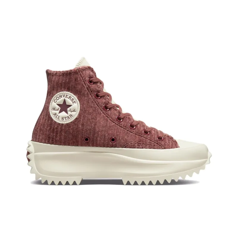 Converse Run Star Hike Platform Hi Striped Knit Dark Wine-1
