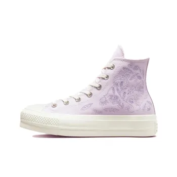 Chuck Taylor All Star Women's Converse Lift Platform High 'Embroidered Floral Pale Amethyst' Women's