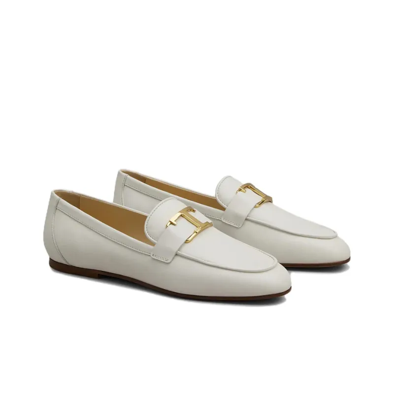 TOD'S T Logo Almond Toe Loafers Women's-2