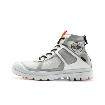 Palladium Pampa L+ VPR WP+ II Wear-Resistant Water-Resistant Cushioning High-Top Canvas Shoes Unisex White