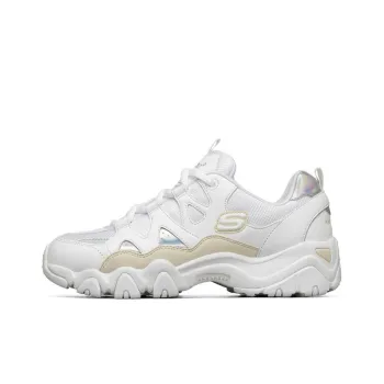 Skechers D Lites 2.0 White/Brown/Silver Women's