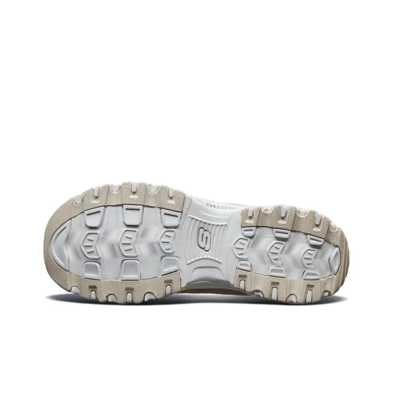 Skechers D'Lites 1.0 Chunky Sneakers Women's Low Top White/Light Brown-4