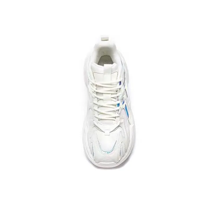 Anta Full Credit Cushioning Wear Resistant Low Top Chunky Sneakers Women's White Blue-3