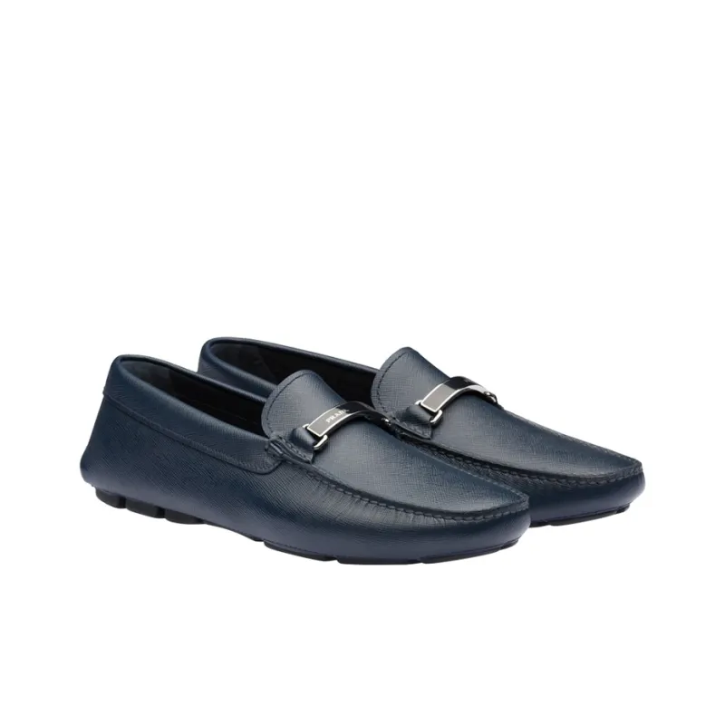 PRADA Logo Plaque Driving Loafers-1