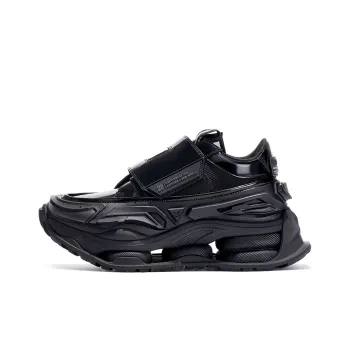 OGR Dark Curtain Chunky Sneakers Unisex Low Top Black