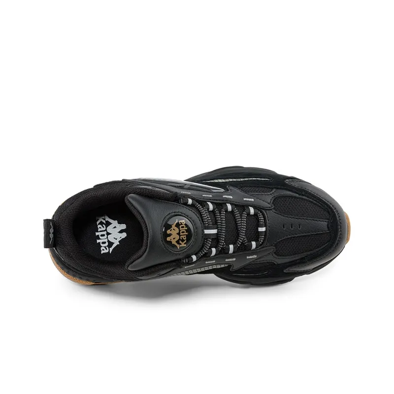 Kappa Cushioning Anti Slip And Wear Resistant Low Top Chunky Sneakers Unisex Black-5