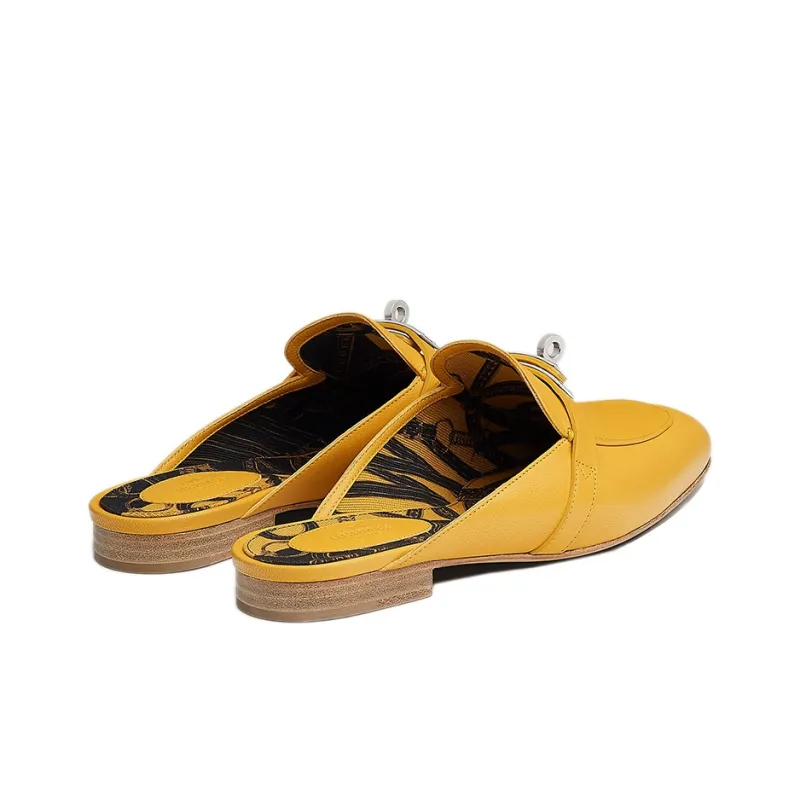 HERMES Oz Casual Single Shoes Women's Yellow-3