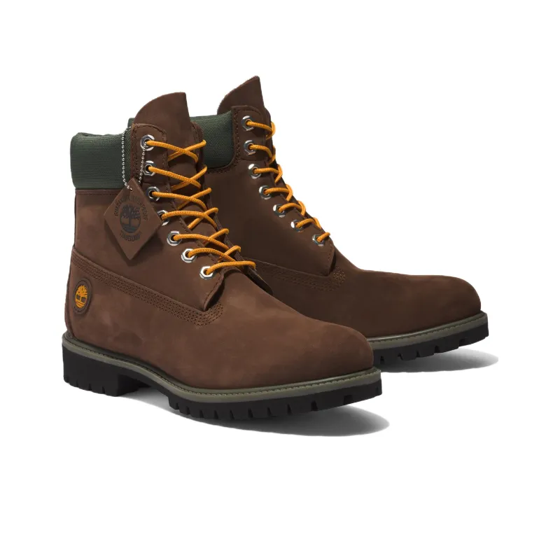 Timberland Premium 6 Inch Waterproof Boots 'Brown Orange'-3