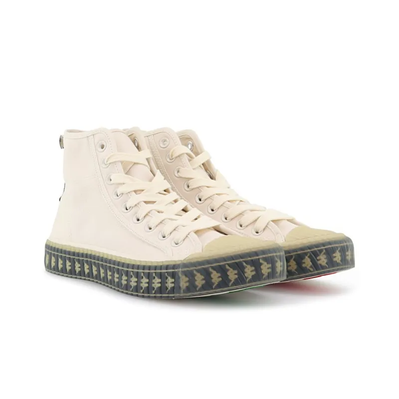 Kappa Non slip Lightweight High Top Canvas Shoes Unisex Ivory-2