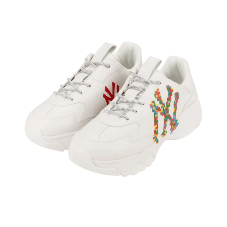 MLB Big Ball Chunky Chunky Sneakers Unisex Low Top White Multicolor-1