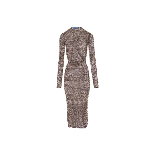 Mugler Long-Sleeved Dresses Women's Brown