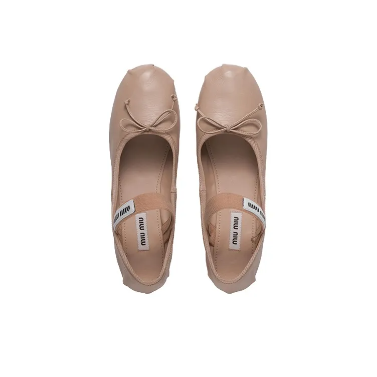 MIU MIU Ballerinas Water Lily Leather Women's-3